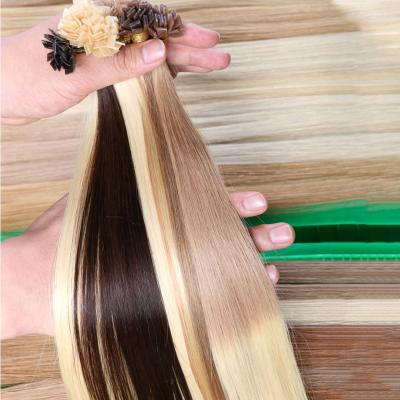 China Straight Bonded 100% Real Mink Virgin European Cuticle Aligned Straight Micro Bond Tip I Tip Hair Extensions for sale