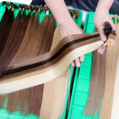 China Straight Bonded 100% Real Mink Virgin European Cuticle Aligned Straight Micro Bond Tip I Tip Hair Extensions for sale