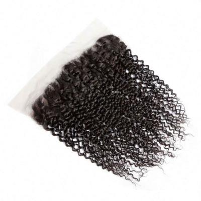 China Kinky Curl 13x4 4x4 2x6 5x5 13x6 6x6 7x7 Pre Plucked Kinky Curly Remy Swiss Lace Frontal Human Hair Extensions With Bleached Knots for sale