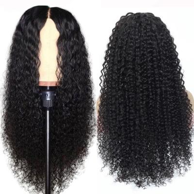 China Curly 100% Virgin Brazilian Curly Raw Cuticle Aligned Kinky Curly Hair Front Wig With Baby Hair Lace Closure for sale