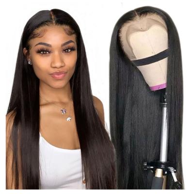 China Wholesale Raw Indian Virgin Straight Pre Pluck Full Lace Front Human Hair Wig For Color Women HD Hair for sale