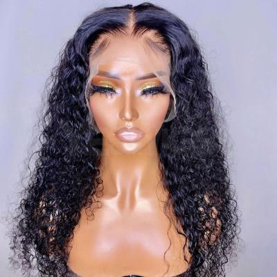 China Curly Wave Brazilian Human Hair Virgin Hair HD Lace Front Invisible Wigs for sale