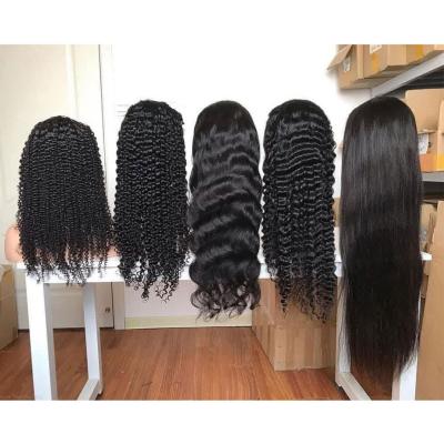 China Straight Raw Indian Virgin Cuticle Aligned Hair Lace Frontal Closure Wigs For Color Women Natural Hair 100% Hd Full Lace Front Wig for sale