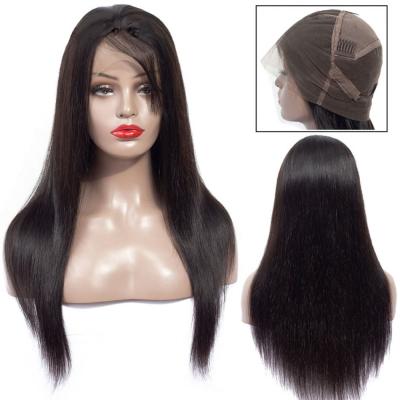 China Virgin Straight 10A Raw Pre Plucked Brazilian Cuticle Aligned Hair Lace Front Wig With Baby Hair 100% Brazilian Human Hair Full Lace Wig for sale