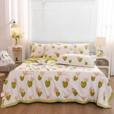 China Viable Hot Selling Soft Bedding Set Washed Cool Cotton Summer Bed Linen Quilt Fabric For Comforters In Summer for sale