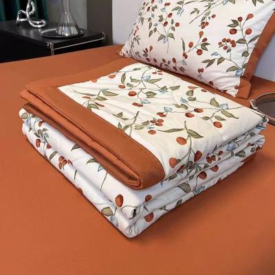 China Summer Sustainable Exquisite Comforter Air Conditioning Performance Fabric 100% Cotton Quilting Pre Cut Printed Comforters For Bed for sale