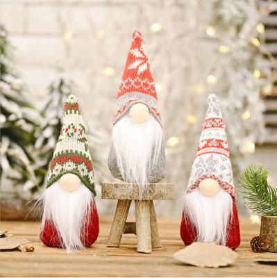 China Faceless Doll Decorations 2022 New Christmas Faceless Doll Snowflake Kitted Hat Elf Gnome Doll Christmas Decorations Ornaments for sale