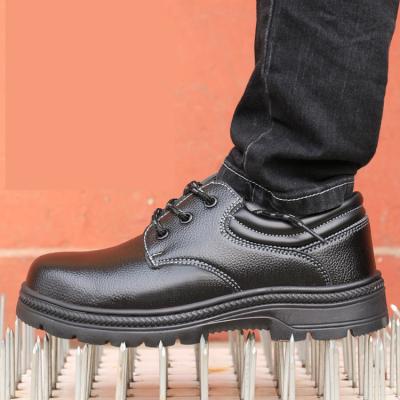 China Toe Rubber Sole Stab-Resistant Steel Toe Safety Work Shoes for sale