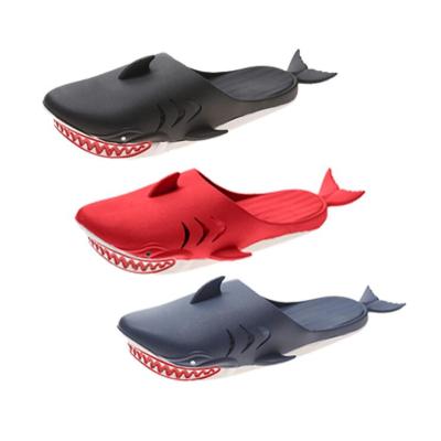 China CUSHIONING Outdoor Beach Party For Men And Women Unisex Animal Fish Shaped Home Shoes Funny Shark Slippers for sale