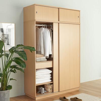 China High Quality Eco - Friendly Bedroom Furniture Modern Solid Wood Storage Wardrobe for sale