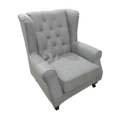 China Modular Modern Furniture Living Room Chairs Velvet Canvas Fabric Accent Wing Chair for sale