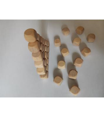 China Custom16mm Wooden Wooden Natural Unfinished Empty Dies For DIY, Games for sale