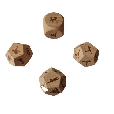 China 12-Sided Exercise PU FoamBeech Wood Exercise For Workout Yoga Carve Anti Stress Dice Game Toy Dice Face To Face Size Is 30mm for sale