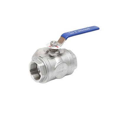 China General Stainless Steel CF8M Thread 3 Way Floating Ball Valve (T/L Port) for sale