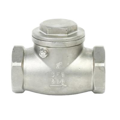 China General Stainless Steel Female / Female Threaded End Swing Check Valve for sale