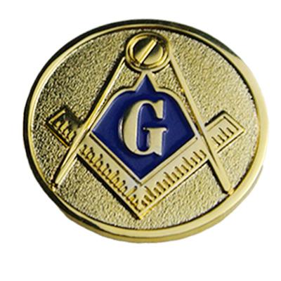 China Wholesale Europe/America Round Gold Magnet Metal Magnetic Back Military Gifts Softly Enamel Masonic Custom Logo Lapel Pins Badge for sale