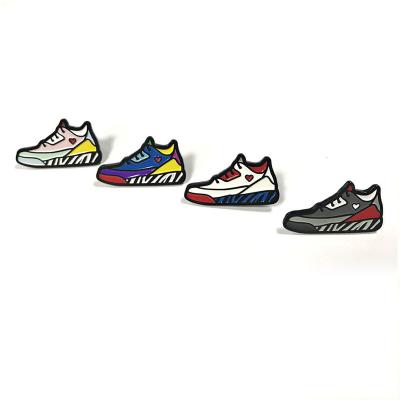 China Custom Europe Nickel Plated Sport Shoes Hard Enamel Lapel Pins For Gifts for sale