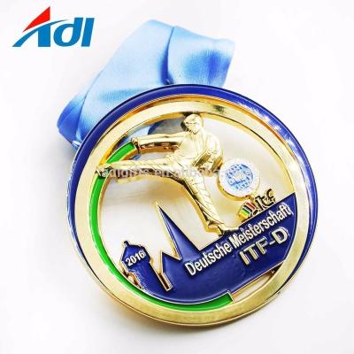 China Europe/America Cheap Custom Design Your Own Running Sports Medals Taekwondo Karate Boxing Martial Arts Medal With Medal Box for sale