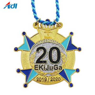 China Customized commemorative lisas medallas of europe graduate carnival zinc alloy running medals custom finisher medal with ribbon for sale