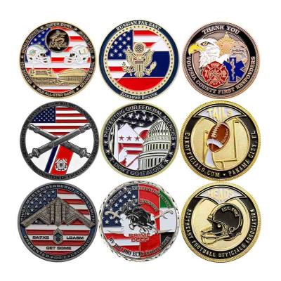 China Hot Sale Custom Gold Military American Antique Police Buyers Europe Manufacturer Navy Coins Army Leader Challenge Coin Heavy Metal for sale