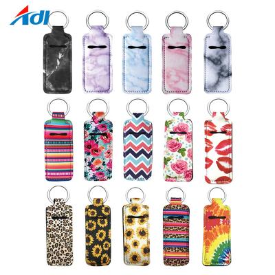 China Lipstick Holder Customize Cute Lip Gloss Tube For Key Chains Kids Lip Pomade Stick Or Lip Gloss Key Chain Holder for sale