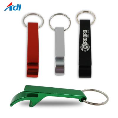 China Cheap Custom Bulk Beer Bottle Opener Stocked Key Chain With Logo for sale