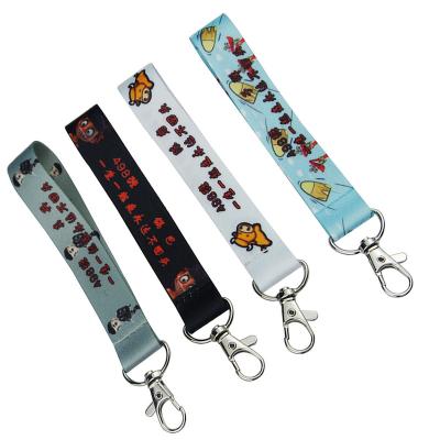 China High Quality Polyester Promotional Shorts Woven Lanyards Eagle Mouth Buckle Main Logo Chain Custom Lanyard for sale