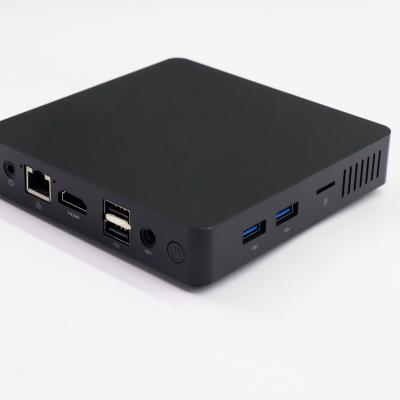 China Industrial Xianyue CK2 Lowest Price Dual Mini Computer Celeron N3350 Hd VGA Display POS Cheap Fanless Mini Pc System for sale