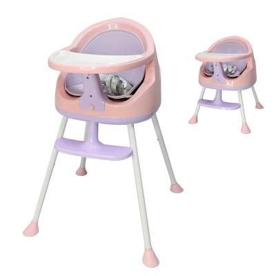 China Durable New Arrival Portable Folding 2 In 1 Kitchen Adjustable Plastic Baby Feeding Dining Highchair for sale