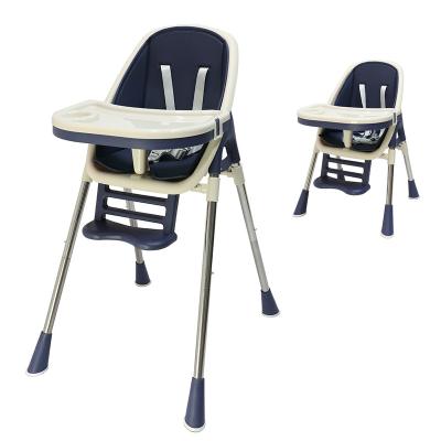 China 2021 Modern High Quality 2 In 1 Double Plates Baby Feeding Dining Umpire Chair With Adjustable Legs for sale