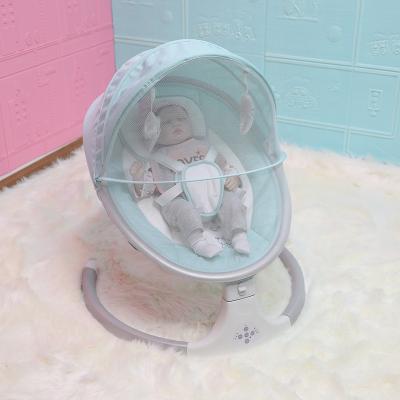 China 2021 Aluminum Alloy Modern Frame Music Indoor Automatic Electric Swing Rocking Chair For Infant Baby for sale