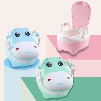 China For Baby 2021 New Design Dairy Cow Train Portable Plastic Foldable Baby Potty Training Baby Potty for sale