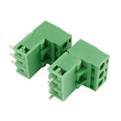 China Eco-friendly Material Pluggable PA66 Vange Terminal Block Plastic Housing Copper Needle VG2EDG5.08 3Pin for sale