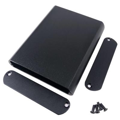 China Electronic appliance vange extruded aluminum box black custom project instrument enclosure 57*13*73mm for sale