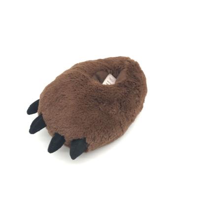 China Flat Furry Plush Shaped Winter Slippers Plush Indoor Slippers for sale