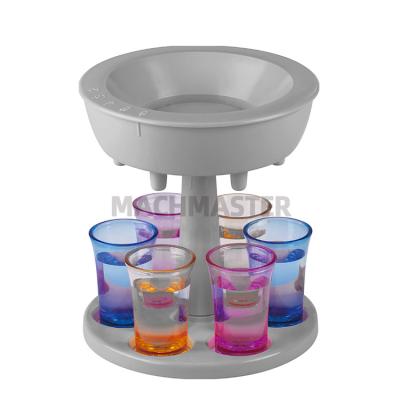 China 2021 New Design Food Grade PP Adjustable 6 Shot Glasses Dispenser and Holder for sale