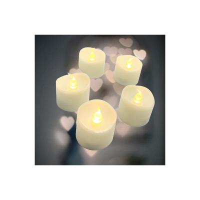 China Led Flickering Birthday Candles With White Flame Battery Cable Tea Light for sale