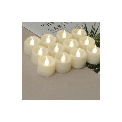 China Mini Plastic Wave Mouth Flickering LED Tea Light Flameless Battery Operated Birthday Candles For Home Decor (Battery Included) Led Candle for sale