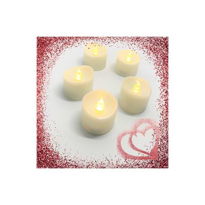 China Birthdays Warm White Flickering LED Tea Light Battery Operated Flameless Candles for sale