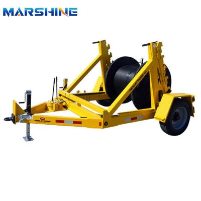 China Steel Wire Drum Single Hydraulic Cable Reel Trailer Self Loading OEM for sale