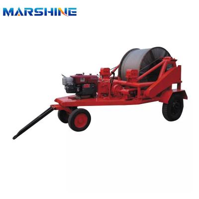 China 10T Iron Steel Hydraulic Cable Drum Trailer Reel For Power Construction for sale