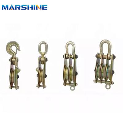 China Casting Steel 8 Ton Snatch Block Wheel Double Tackle Pulley For Cable Pulling And Lifting for sale