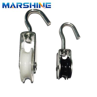 China Hanging Hook Wire Exterior Electric Cable Guide Pulley Straight Line Cable Roller 2.5