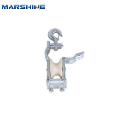 China Conductor Cable Stringing Block Pulley For Nylon Or Aluminum Alloy Construction Works for sale