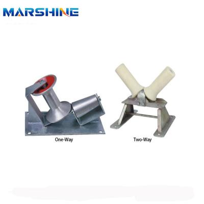 China Cable Reel Turning Roller One Way Nylon Stringing Block Turning Cable Laying Roller for sale