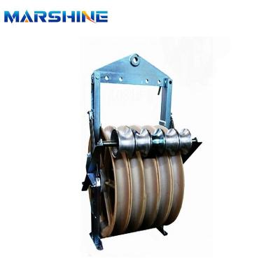 China Aluminum Grounding Roller Cable Stringing Pulley Block For Overhead Line Construction for sale