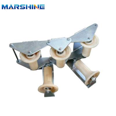 China Aluminum Nylon Manhole Cable Roller For Cable Pulling Corner Straight Line for sale