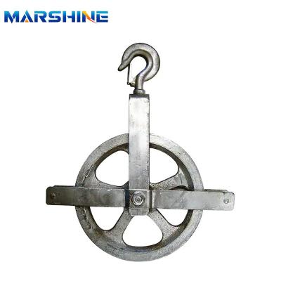 China 10 Inch Gin Block Pulley WIth Galvanized Steel For Hoist Post Lifting Scaffolding for sale