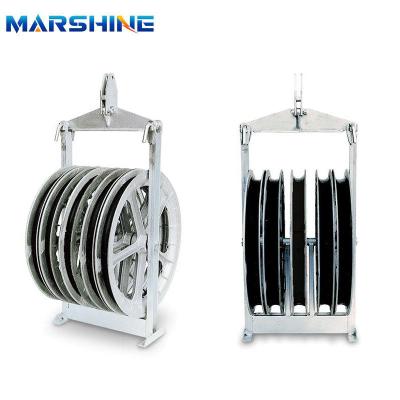 China Heavy Duty Wire Rope Snatch Block Pulley Block For Aerial Cable for sale