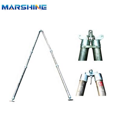 China High Strength Aluminum Alloy A-Shape Tubular Gin Pole For Tower Erection Work for sale